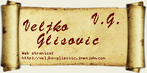 Veljko Glišović vizit kartica
